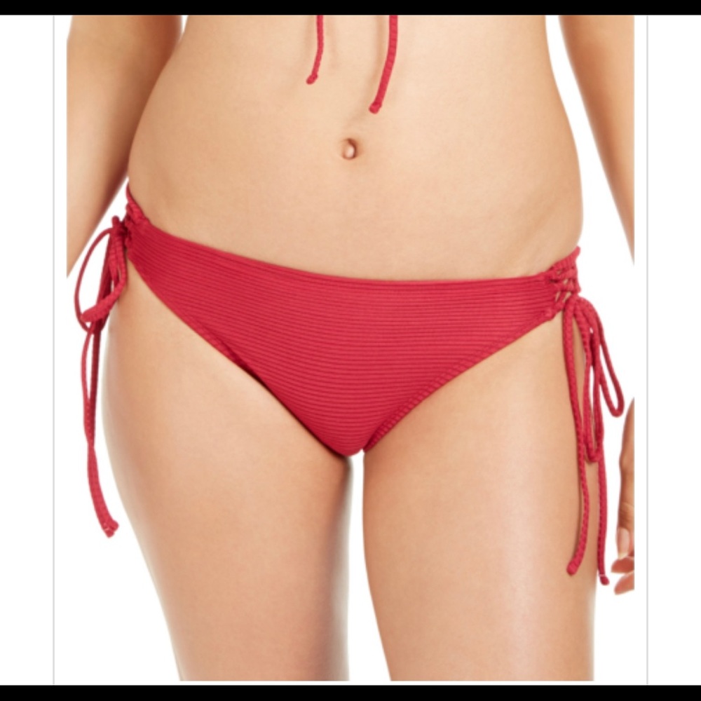 HULA HONEY BERRY JAM RHYTHM RIBBED BIKINI BOTTOM